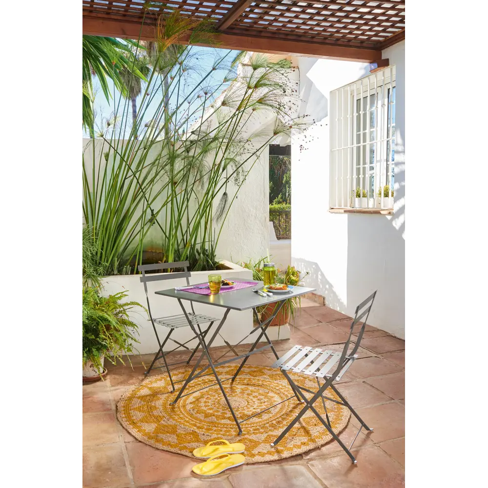 Стул Naterial Flora Origami складной 47х41х80 см сталь темно-серый STLM-2123387 - Вид №7