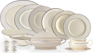 10667309 Lenox Сервиз столовый  Lenox "Чистый жемчуг" на 6 персон 31 предмет Фарфор костяной