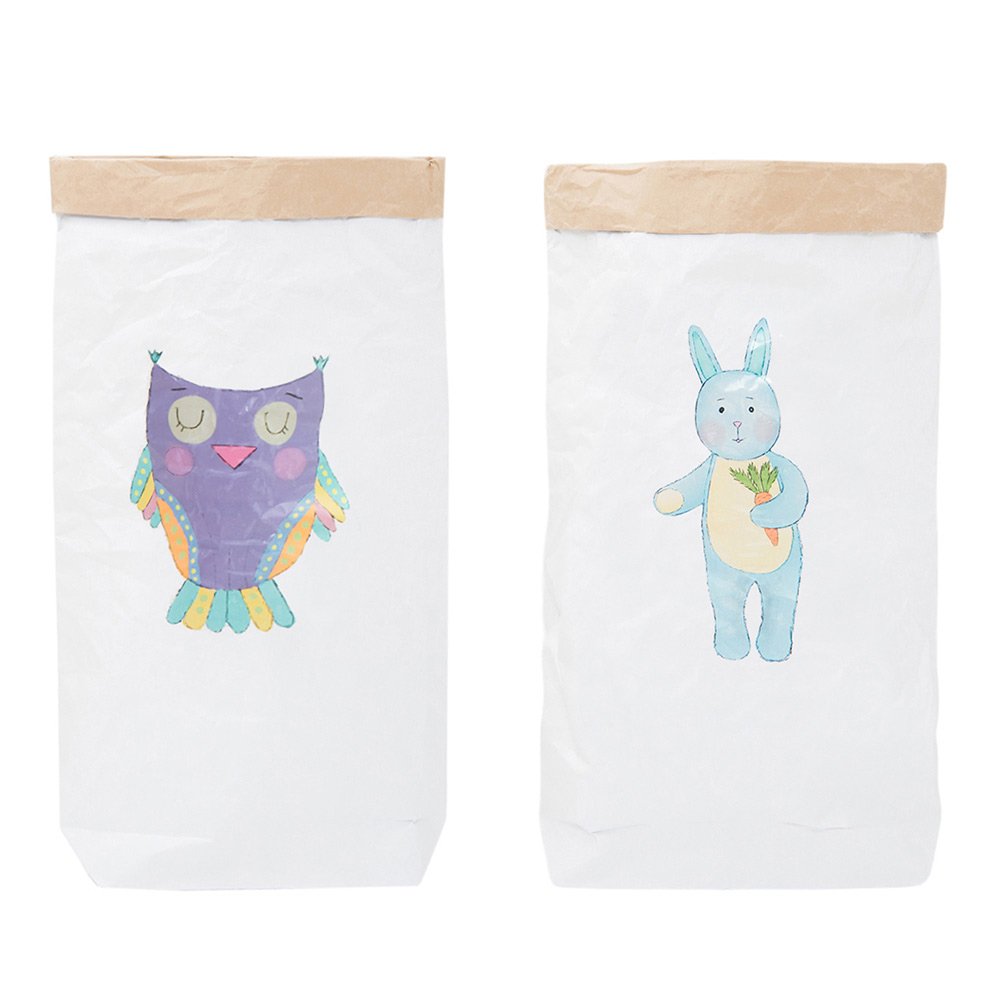 Эко-мешок для игрушек "Зайчик" из крафт бумаги VAMVIGVAM  282023 Белый;бежевый Santreyd  - Вид №1