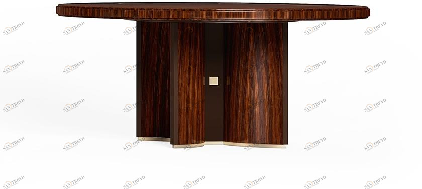 Barnini Oseo Круглый деревянный стол с ленивой сьюзан Richmond upon thames Rc170