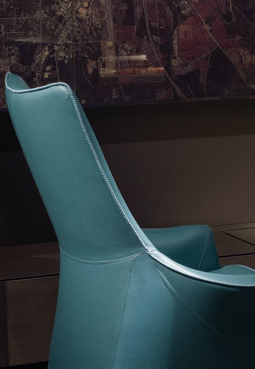 Giorgetti Кожаное кресло Bergere с подлокотниками Mobius sun-id-1377860 - Вид №3