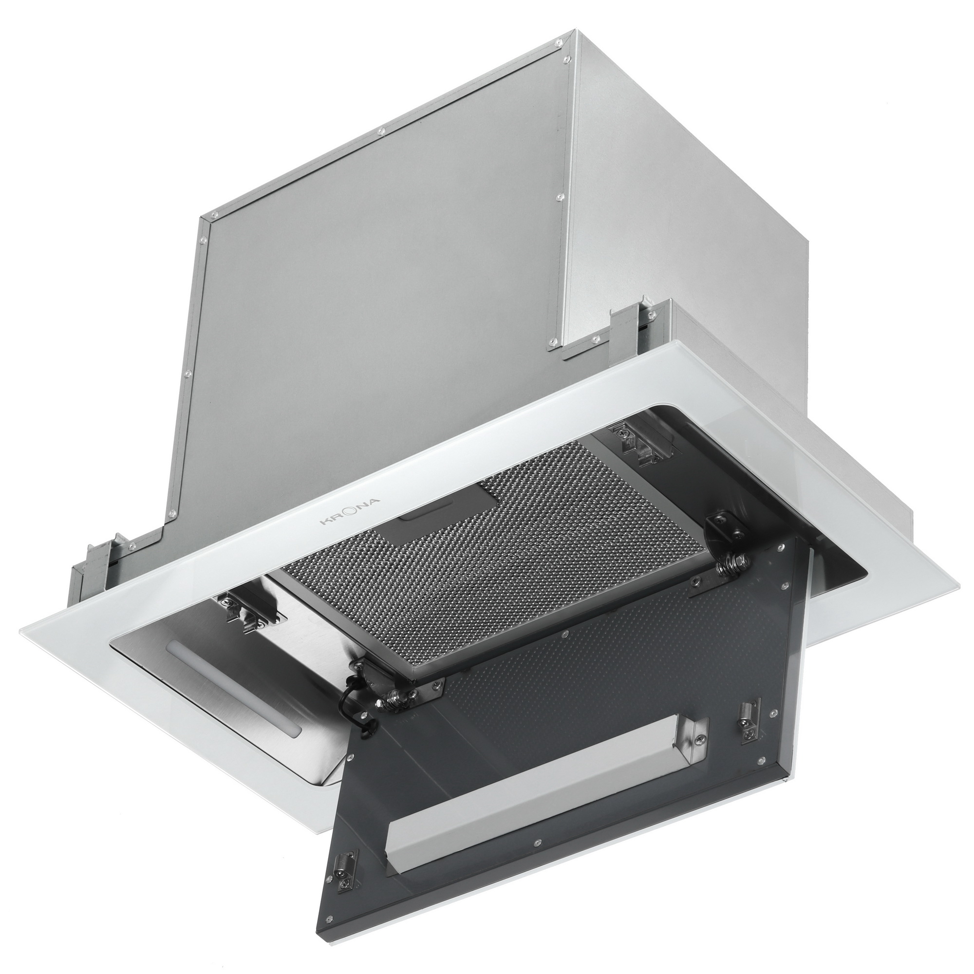 8195574 Вытяжка полновстраиваемая KRONA SELINA 600 GLASS S белый/белый STDN-0117371 - Вид №2
