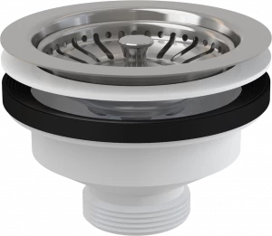 Донный клапан сифона для мойки 6/4" с нержавеющей peшeткой DN115