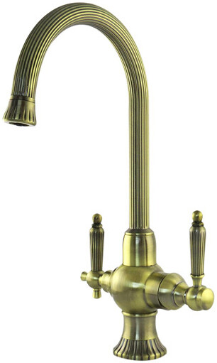 Смеситель ZorG Sanitary ZR 352 YF BR для кухонной мойки, бронза