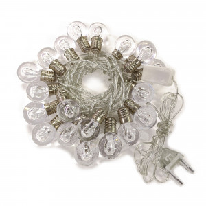 82839188 Электрогирлянда комнатная нить «Лампочки» 5.5 м 20 LED белый 8 режимов