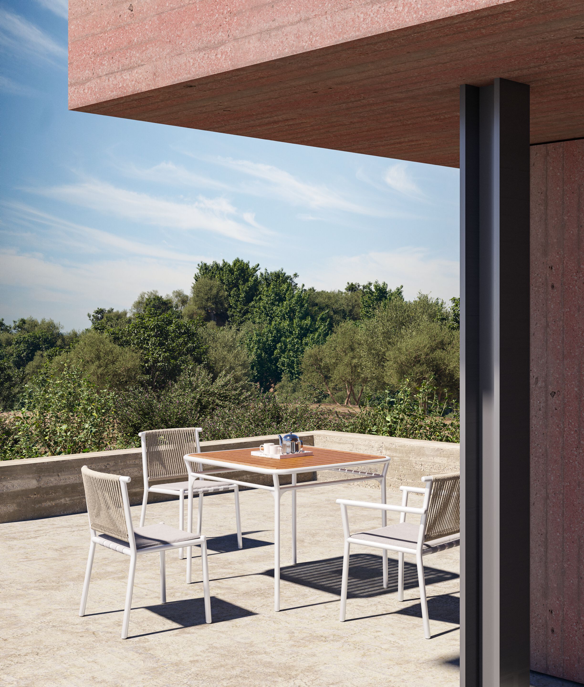 Веревочный садовый стул с подлокотниками VINEKO Nine Degrees ARCH-00064465 - Вид №1