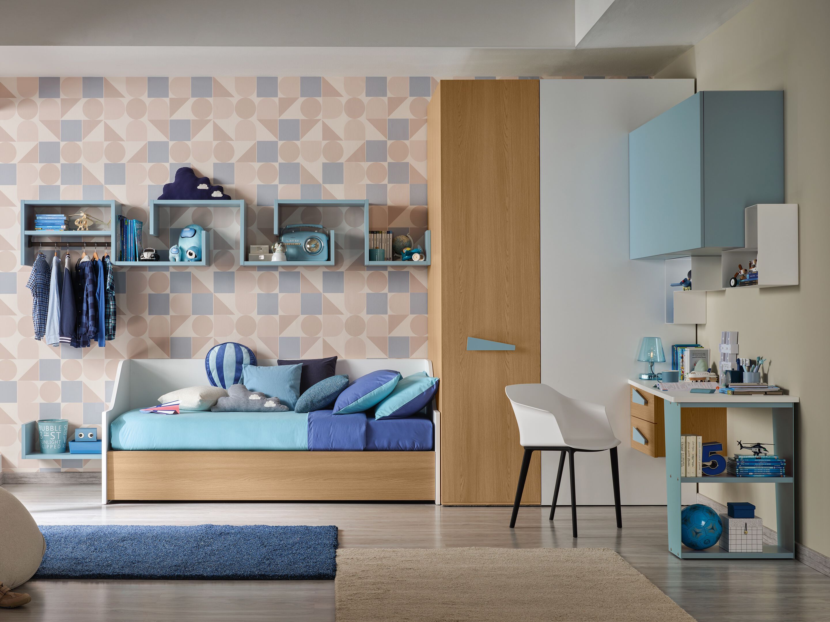 Спальня с гардеробной и диваном-кроватью Moretti Compact KC318 ARCH-00015397