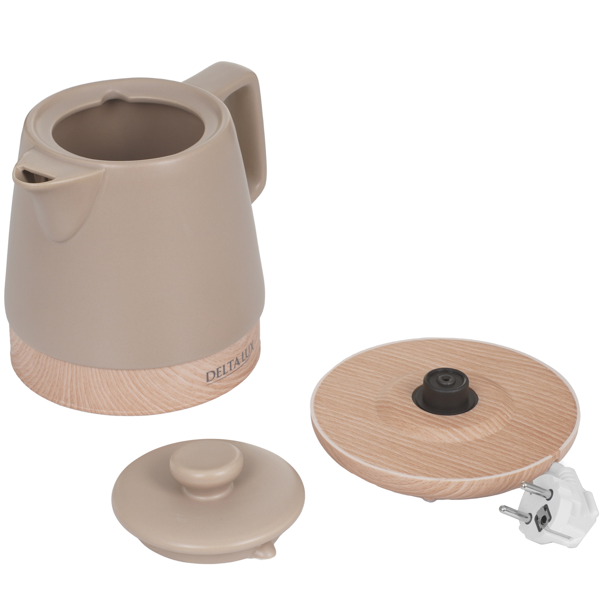 9235543 Электрочайник DELTA LUX DE-1013 бежевый STDN-0043434 - Вид №4