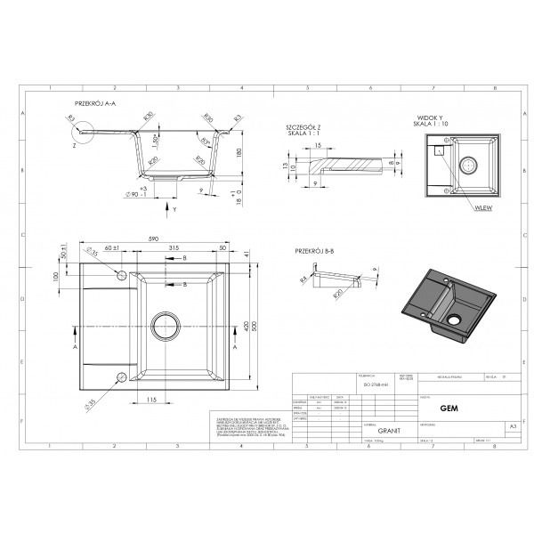 Мойка Alveus GEM 20 1149116 - Вид №1