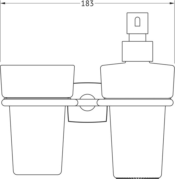ESP 008 Держатель со стаканом и дозатором жидкого мыла FBS Esperado - Вид №1