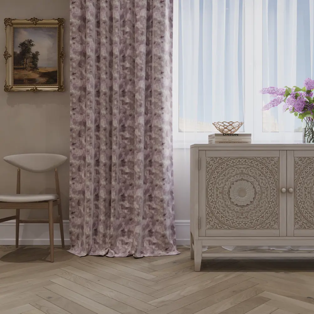 Штора на ленте Istanbul 200x280 см цвет розовый MIAMOZA STLM-2039938