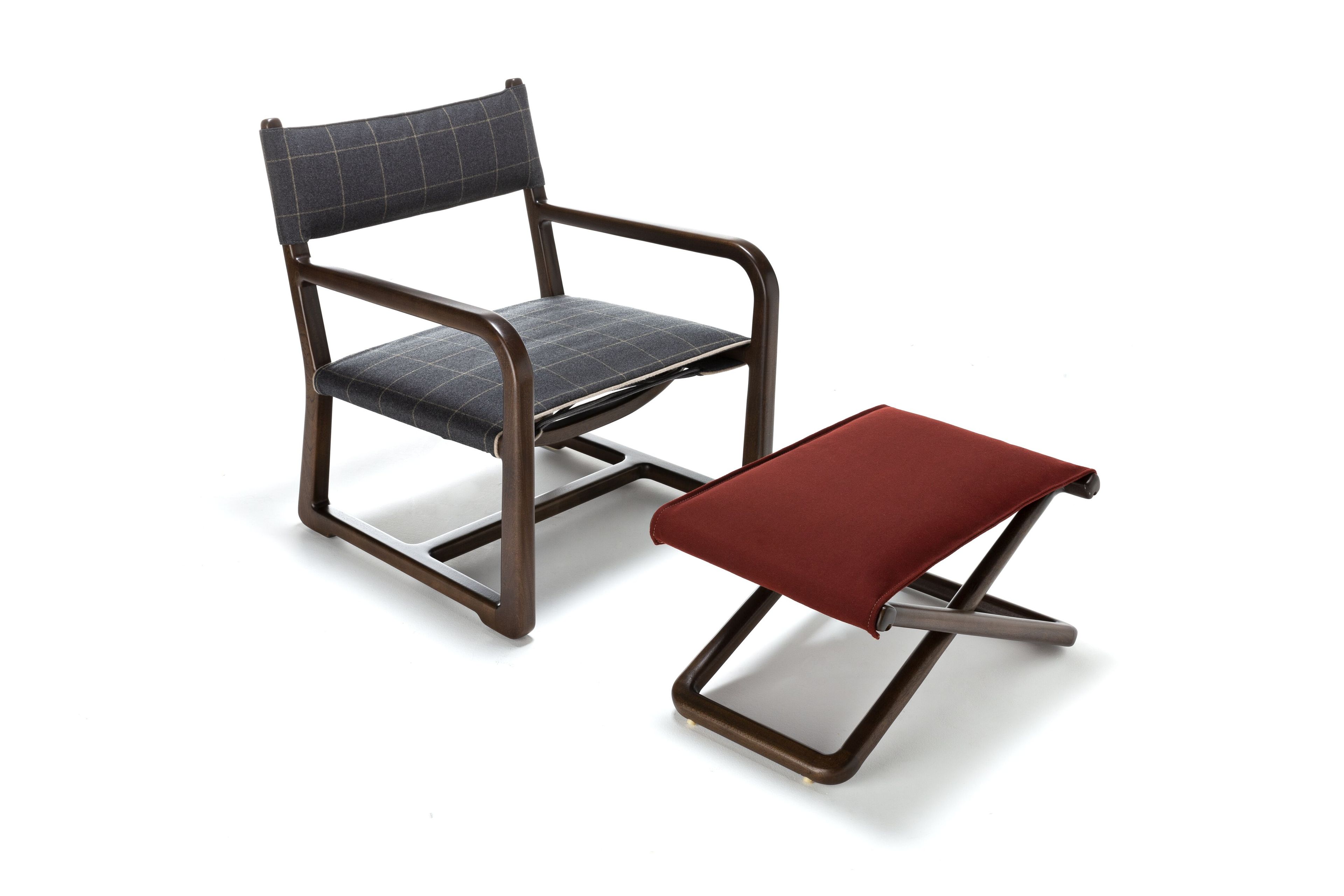 Садовое кресло из красного дерева и ткани с подлокотниками Exteta Loro Piana Interiors, Delight Chairs St. Moritz от Exteta ARCH-00083542 - Вид №1