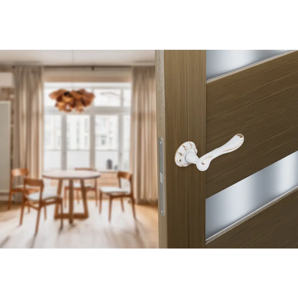 EDSON Дверные ручки EDS-52H-R3 в элегантном бело-золотом исполнении 85170503 STLM-0059400 - Вид №9