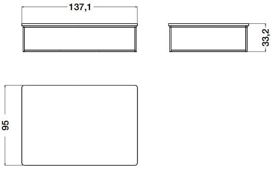 Низкий стол из металла и дерева CPRN HOMOOD Blue Moon ARCH-00039249 - Вид №2