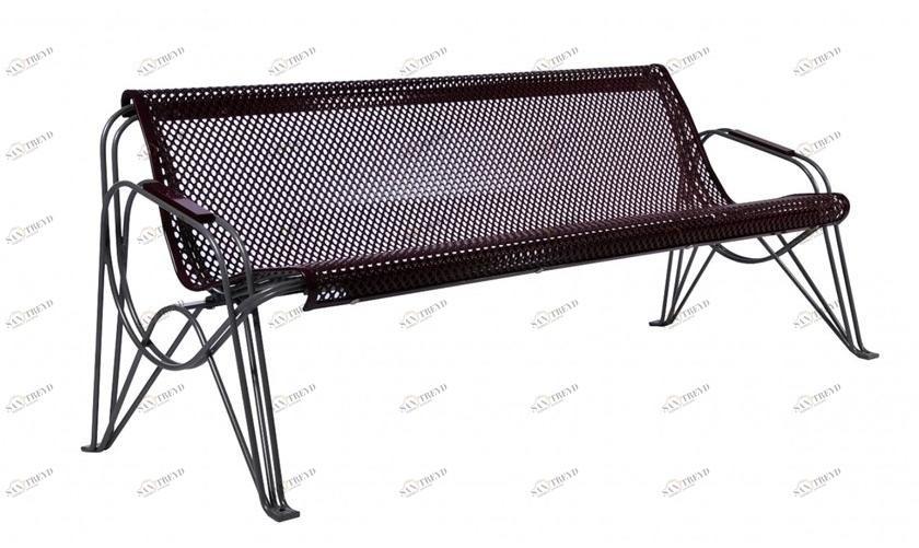 Euroform W Скамья металлическая с подлокотниками со спинкой  53m, 54m, 55m 