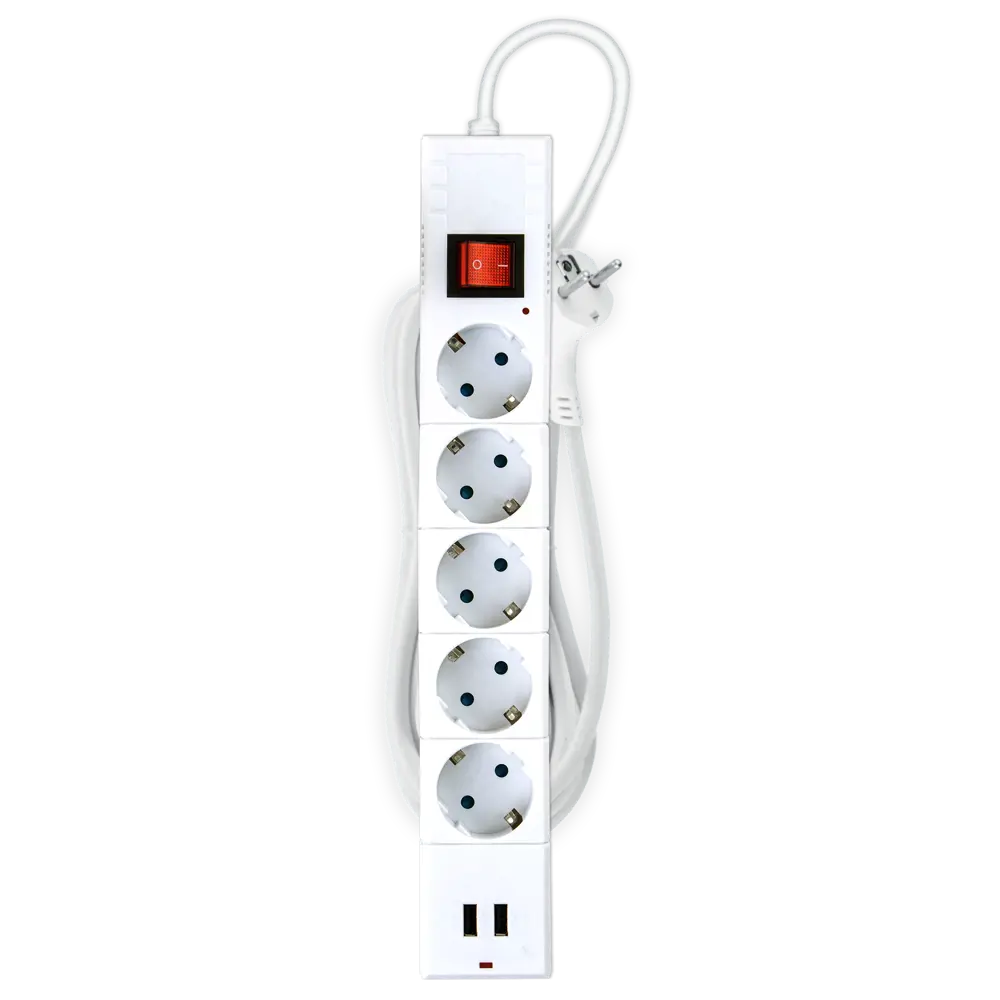 Сетевой удлинитель DUWI с USB-портами - 5 розеток и заземление 89190799 STLM-0079613 - Вид №1