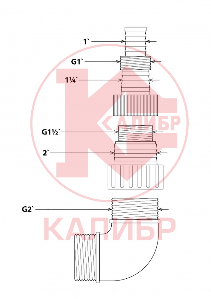 65667 Калибр Насос погружной центробежный (фекальный) НПЦ-1400У  - Вид №3