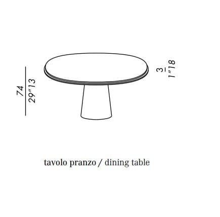 Круглый обеденный стол из натурального камня Meridiani OWEN ARCH-00038315 - Вид №8