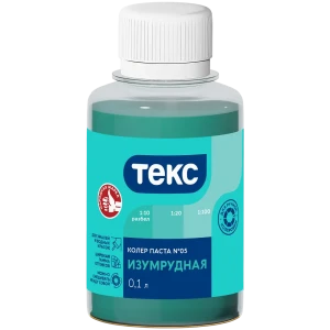 Колер паста Текс Универсал 0.1 л цвет изумрудный 89344643 STLM-2148023