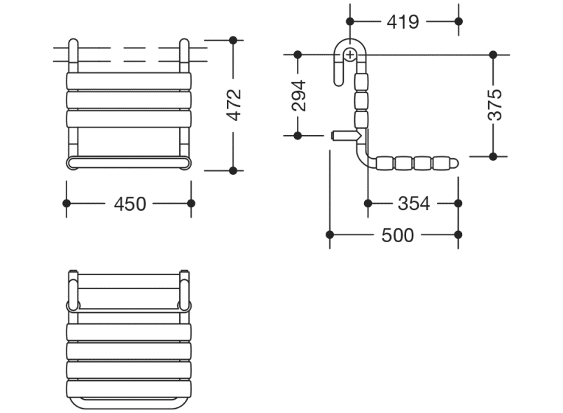 801.51.110 подвесное сиденье HEWI Serie 477/801  - Вид №5