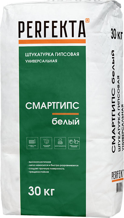 82104234 Штукатурка гипсовая «Смартгипс», 30 кг, цвет белый STLM-0019014 PERFEKTA