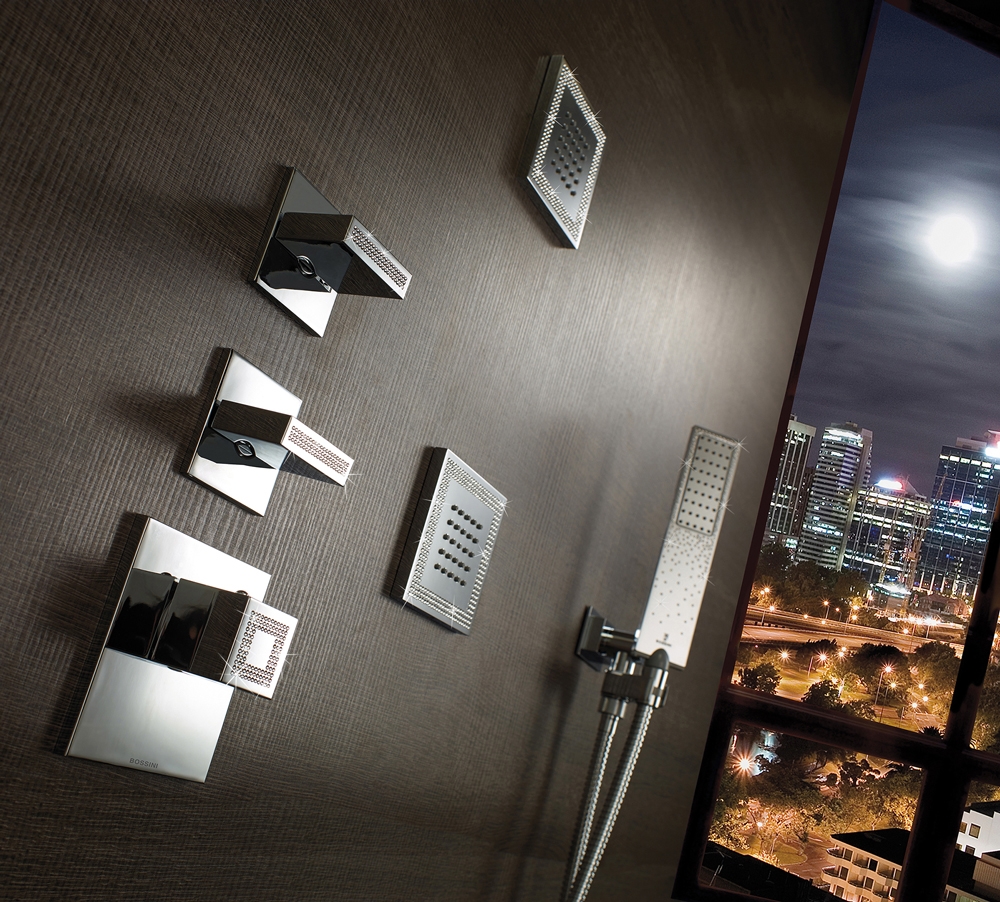 Z033203 + Z030201 000 Смеситель & запорный кран Rectangular 2 Outlets LP BOSSINI  - Вид №5