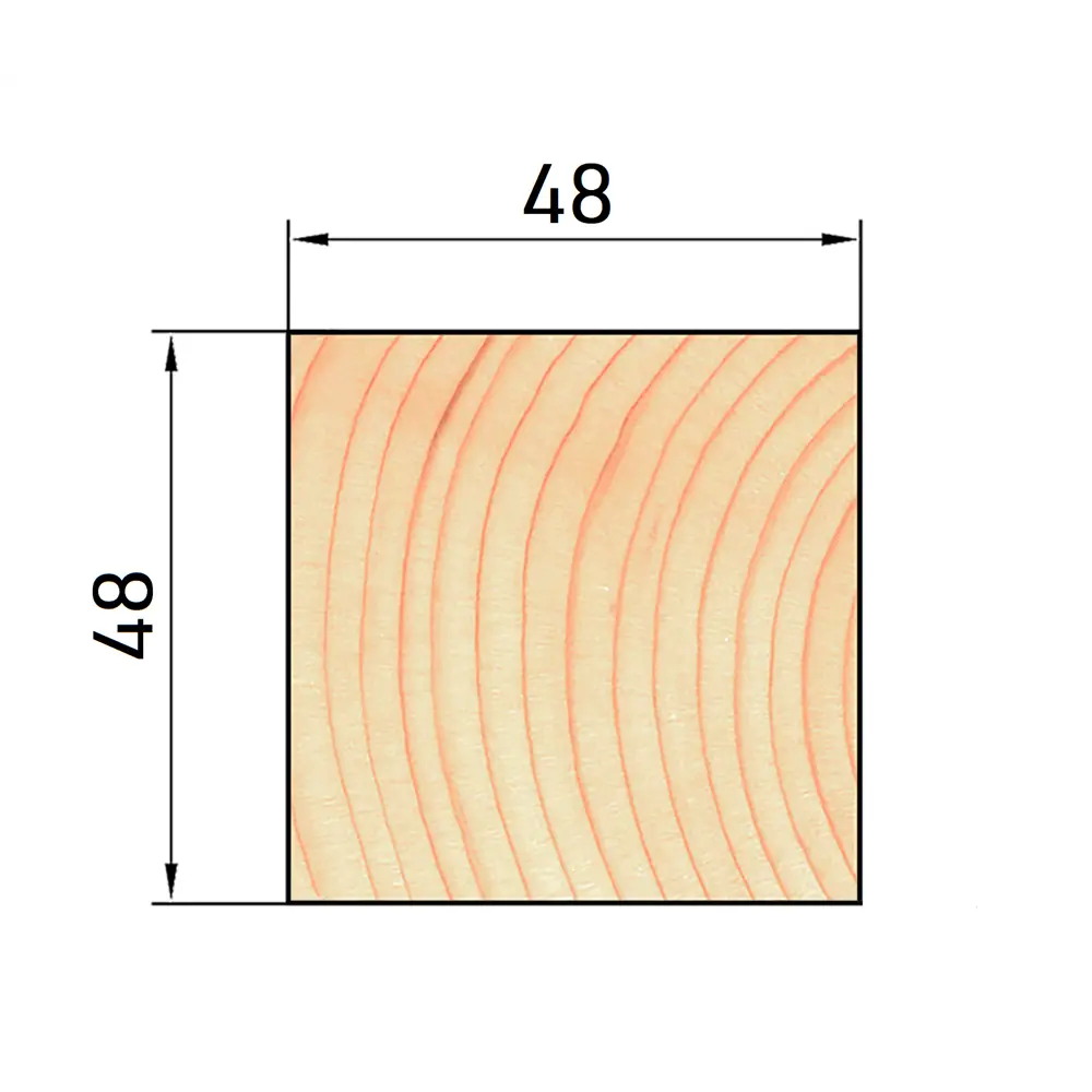 Брусок строганый Santreyd 48x48x2000 мм для столярных работ 82202382 STLM-0021875 - Вид №5