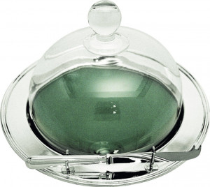 10638872 Schiavon Поднос для сыра с крышкой и ножом Schiavon "Инглезе" 31см (посеребрение) Посеребрение