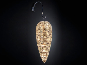 Настенный светильник с кристаллами