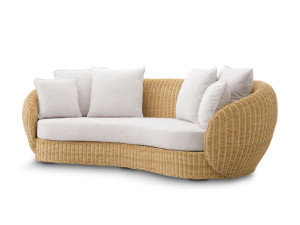 3-местный изогнутый диван из ротанга