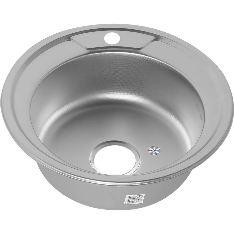Мойка 490D MELANA 0,6/160 ДЕКОР врезная круглая с сифоном (255D/2 *20) 255D/2 (*20) - Вид №1