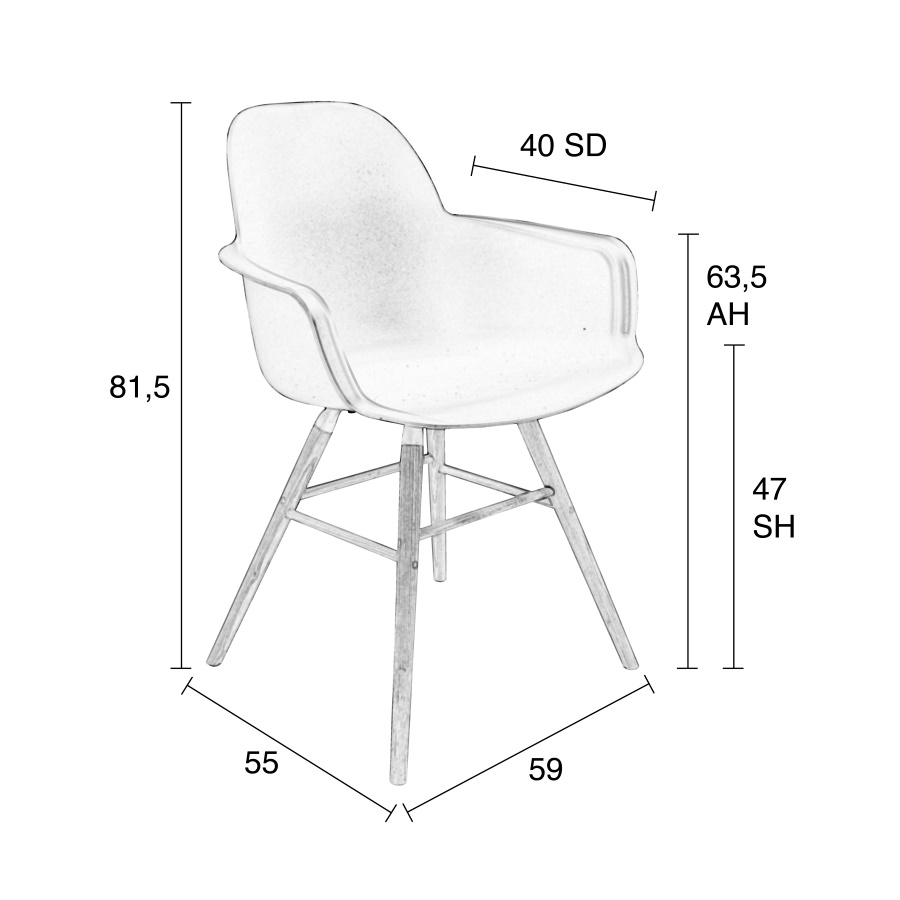 Кресло Albert Kuip темно-розовое Zuiver 1200134 - Вид №18