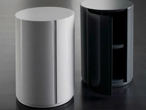 Meridiani Круглая прикроватная тумбочка из лакированной древесины Gong