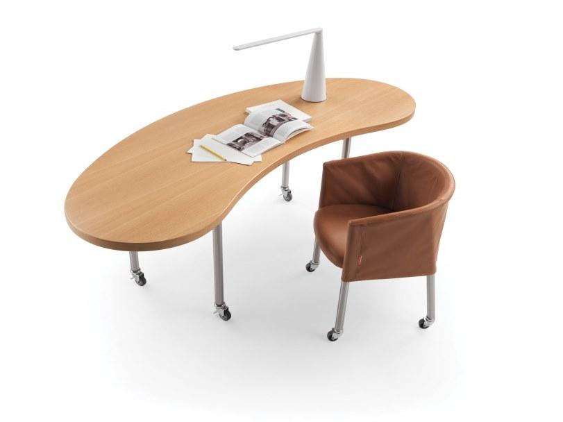 Flexform Съемное кожаное кресло на колесиках Mixer sun-id-1492747 - Вид №2