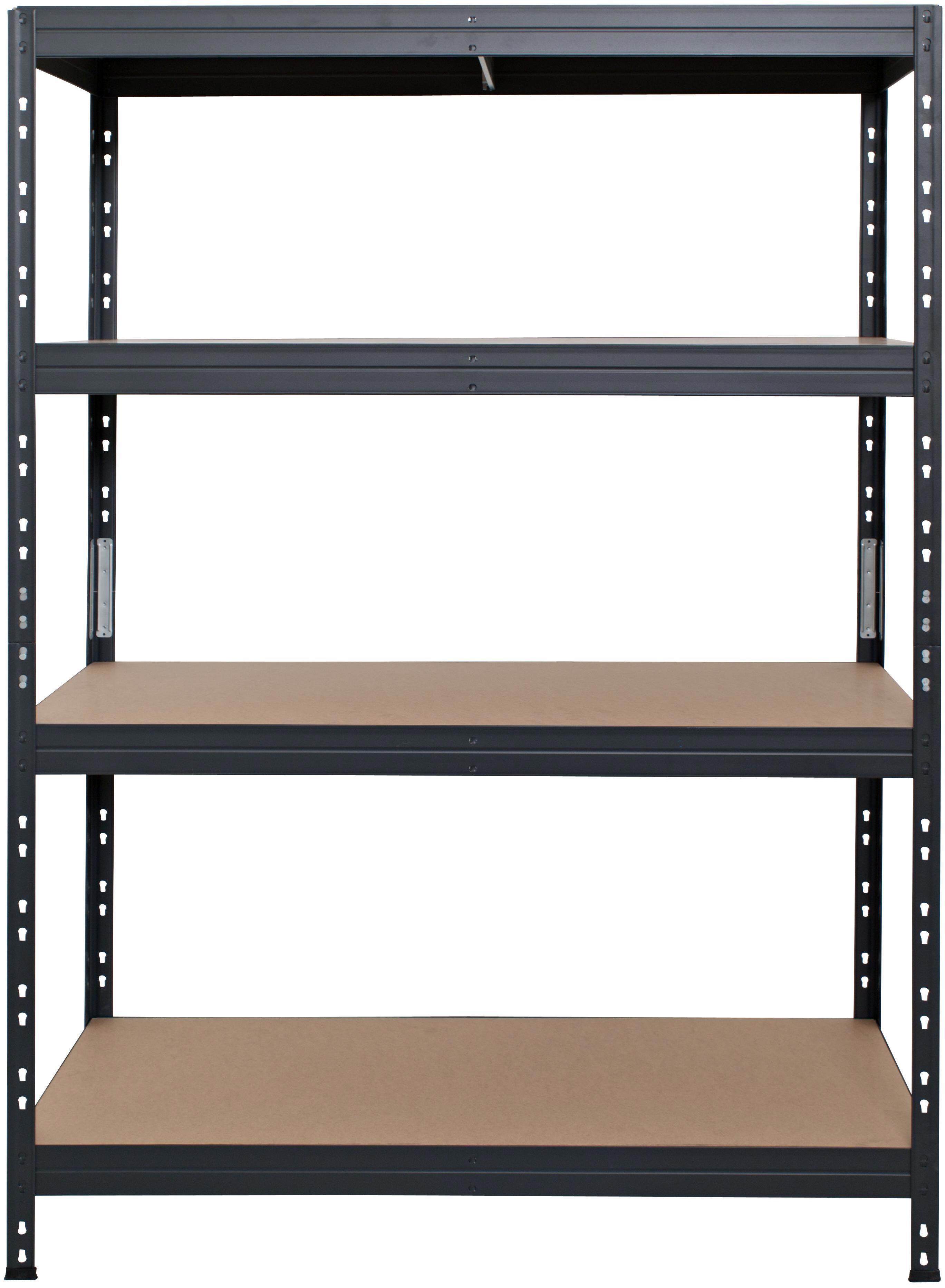 90259420 Стеллаж Rivet 180x120x45 см 4 полки xДФ цвет серый антрацит STLM-0153120 AR SHELVING