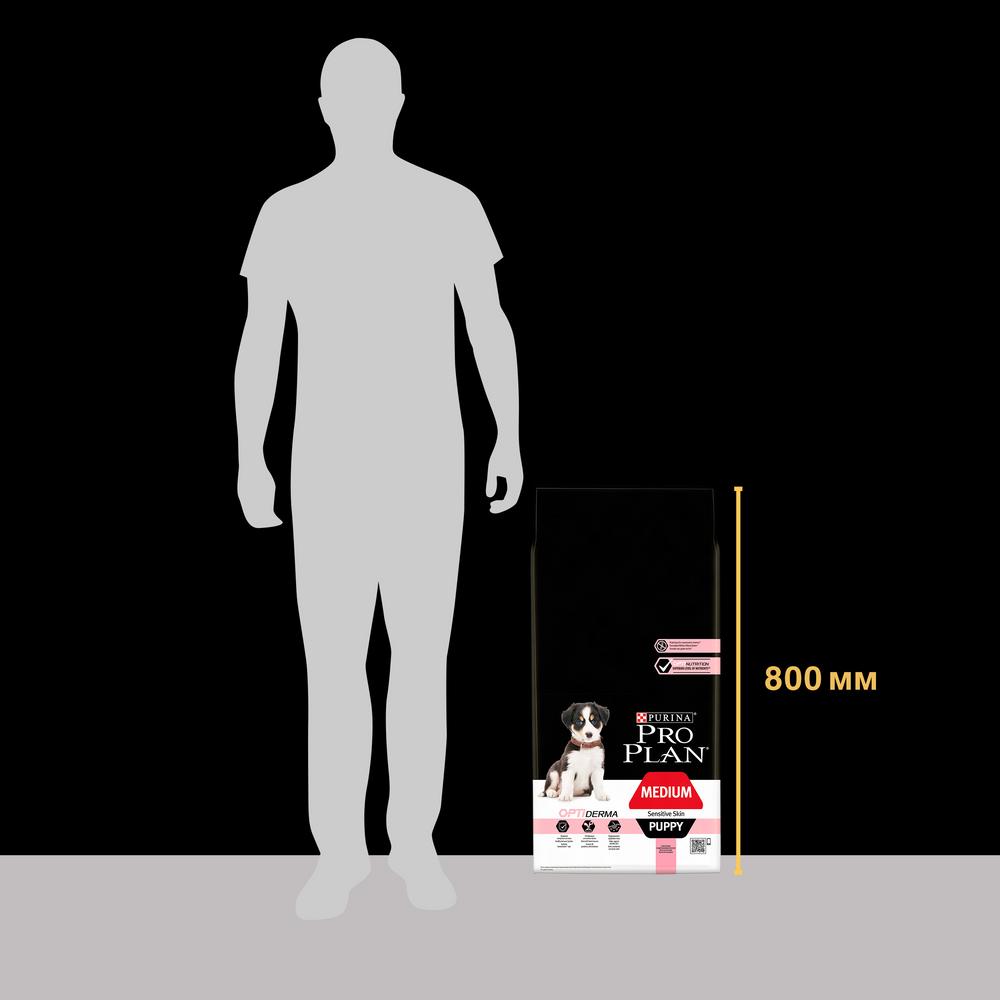 ПР0032630 Корм для щенков для средних пород с чувствительной кожей, лосось сух. 12кг Pro Plan  - Вид №6