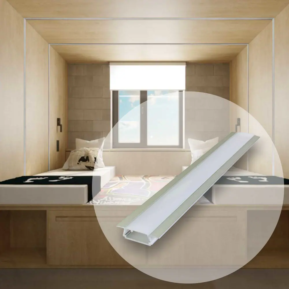 APEYRON Врезной алюминиевый профиль для LED-ленты 2 метра 17677317 STLM-0008477