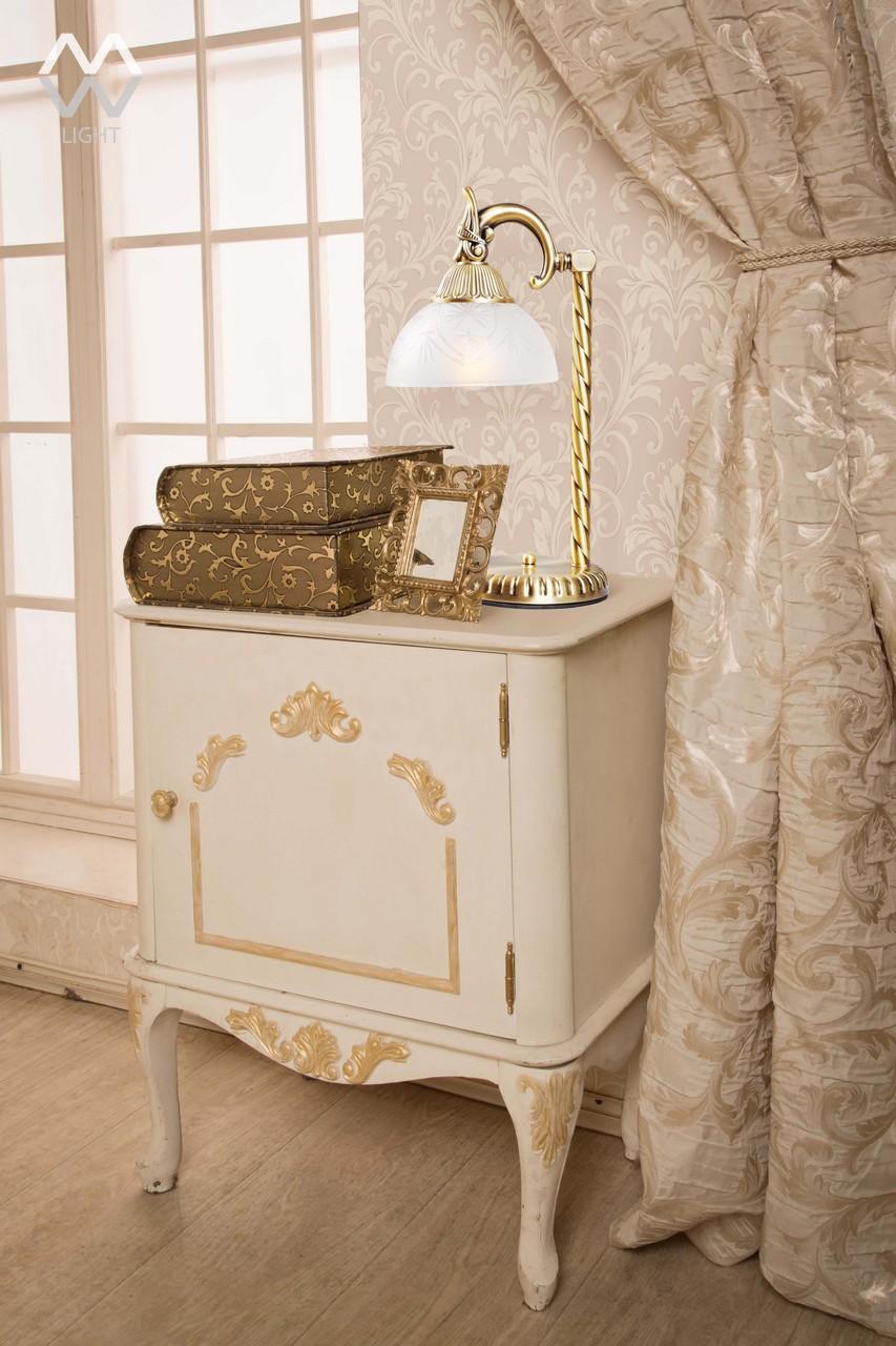 Настольная лампа MW-Light Афродита 317032301 MW-LIGHT ИНТЕРЬЕРНЫЕ 191511 Белый;бронза  - Вид №1