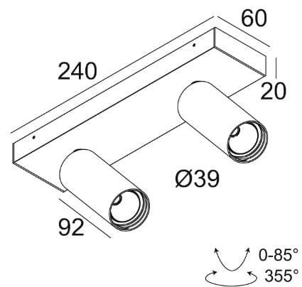 Регулируемый светодиодный прожектор Deltalight Spy ARCH-00052357 - Вид №5