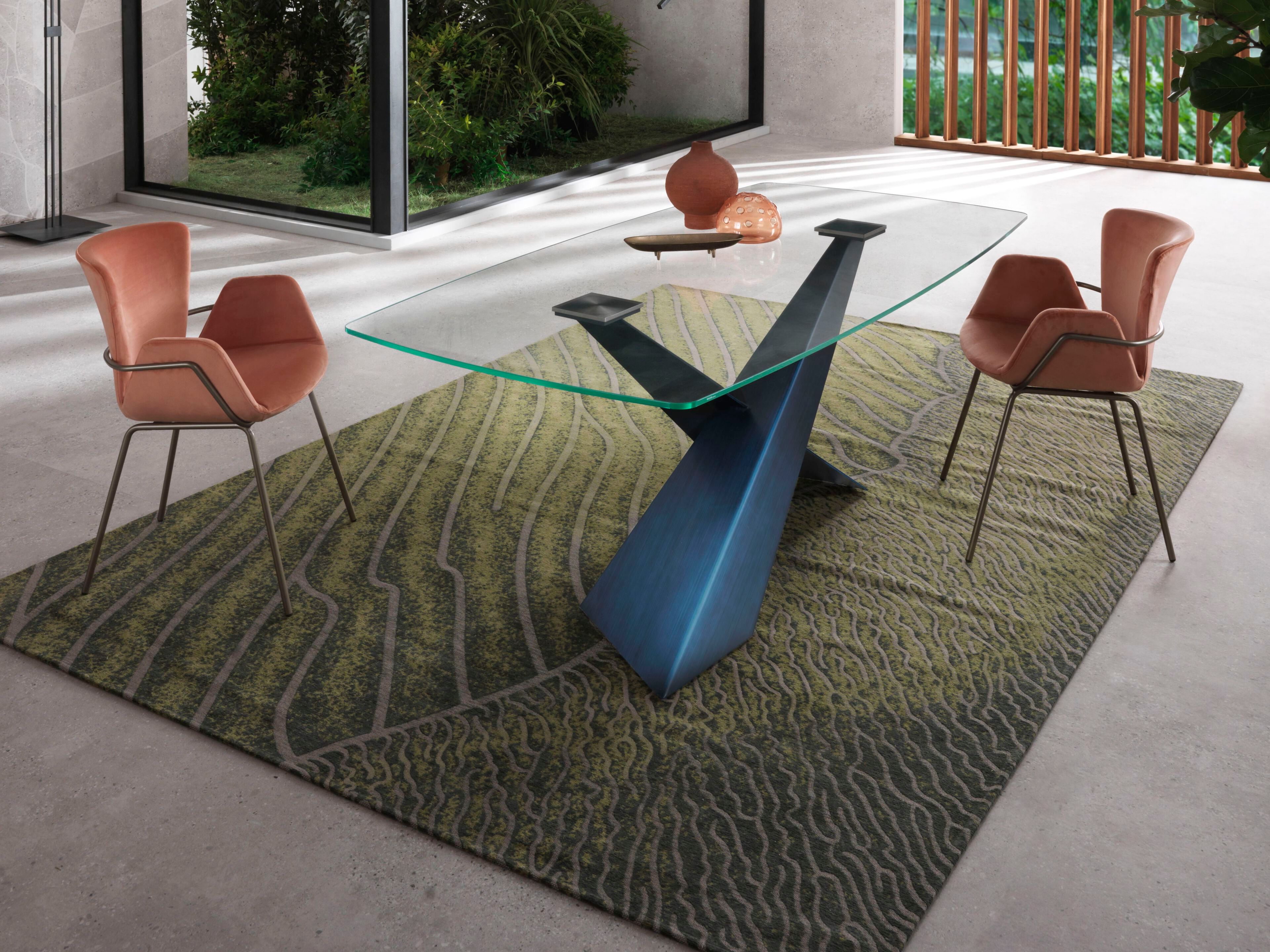 Фиксированный стол с хрустальной столешницей RIFLESSI ARCH-00031647