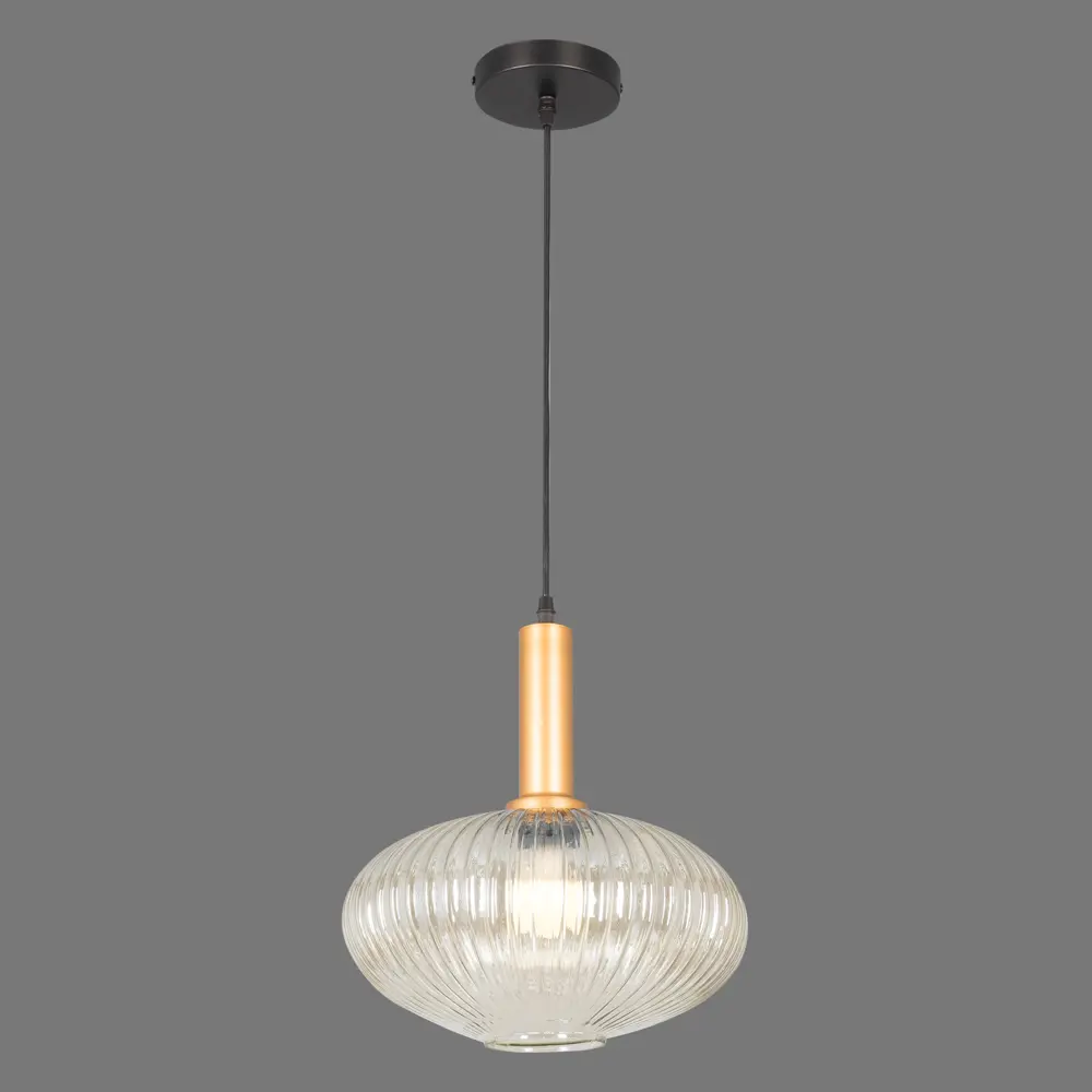 Подвесной светильник Toplight Pamella, 1 лампа, 8 м², цвет светлый дымчатый/золото 82672374 STLM-2014751  - Вид №3