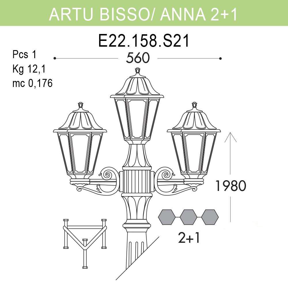 Уличный фонарь Fumagalli Artu Bisso/Anna E22.158.S21.WXF1R FUMAGALLI ФОНАРЬ 268803 Белый  - Вид №1