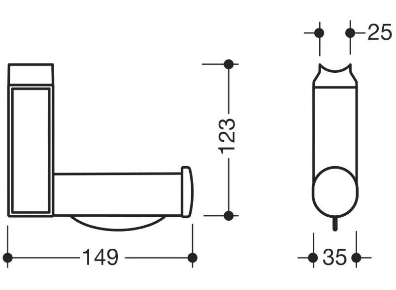 950.50.01090 Держатель рулона туалетной бумаги в комплекте HEWI System 800 K  - Вид №7