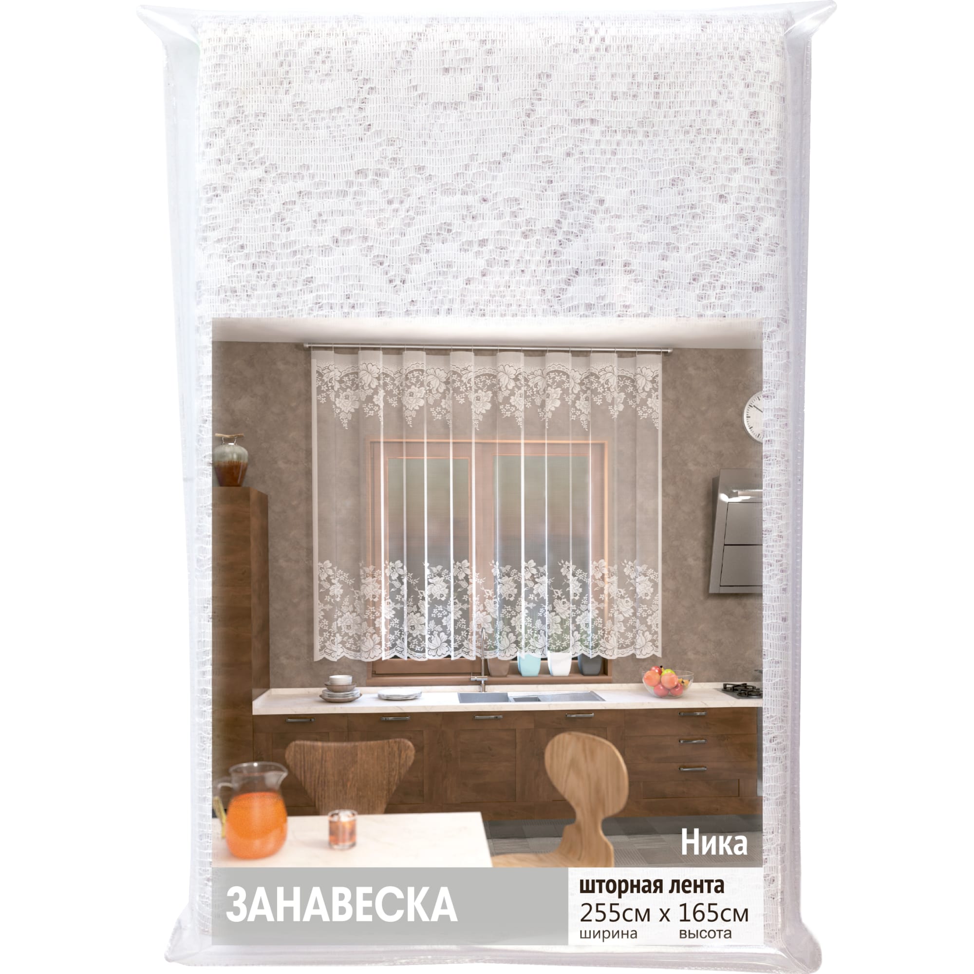 82633557 Тюль на ленте для кухни «Ника» 255х165 см цвет белый Santreyd  - Вид №6