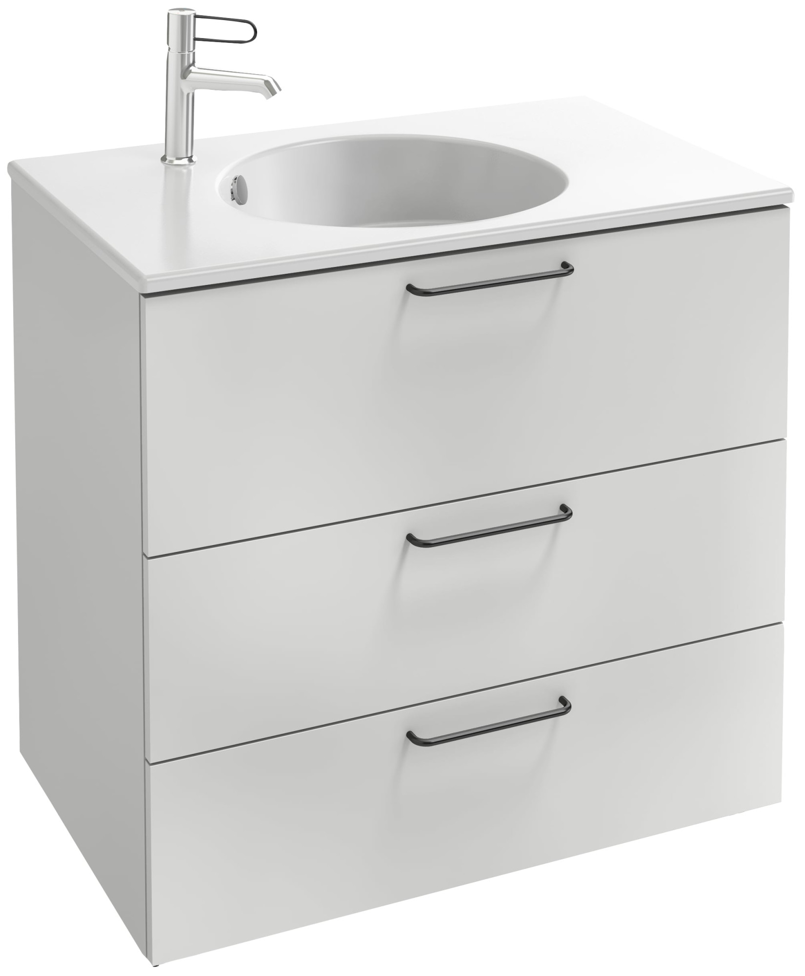 EB2532-R9-E10 Тумба под столешницу 80 см, 3 ящика, черная ручка JACOB DELAFON ODÉON RIVE GAUCHE ODEON RIVE GAUCHE