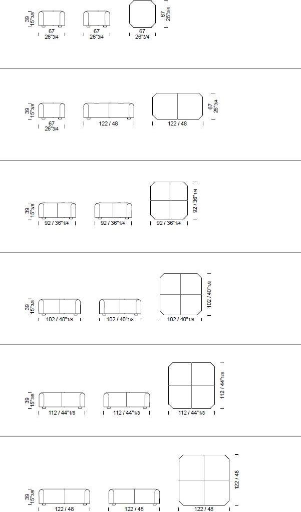 Borzalino Пуф из мягкой ткани Franklin sun-id-1392870 - Вид №5