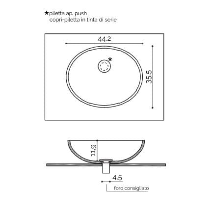 Овальная столешница из Corian® Acquapazza Corian ® elements ARCH-00022918 - Вид №3