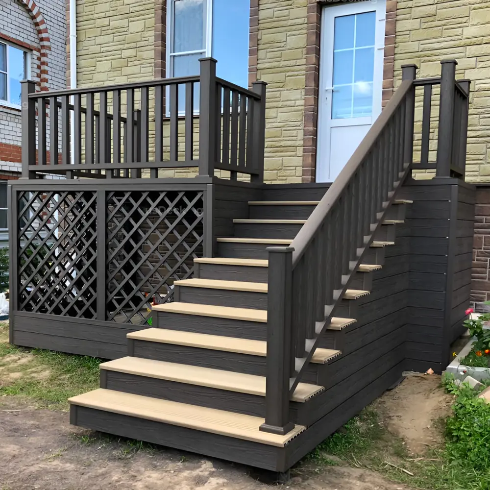 Заглушка для перил торцевая прямоугольная алюминий 40x45x90 мм венге Santreyd STLM-2029300 - Вид №1