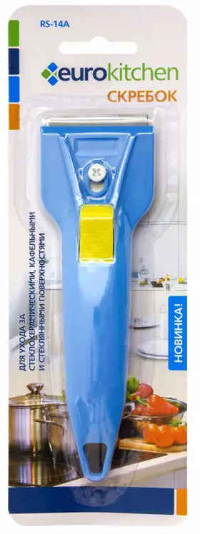 90713262 Скребок Eurokitchen металл/пластик цвет голубой RS-14A STLM-0350314