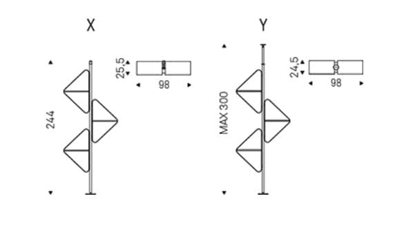Книжный шкаф с креплением пол-потолок Cattelan italia SPINNAKER ARCH-00029519 - Вид №8